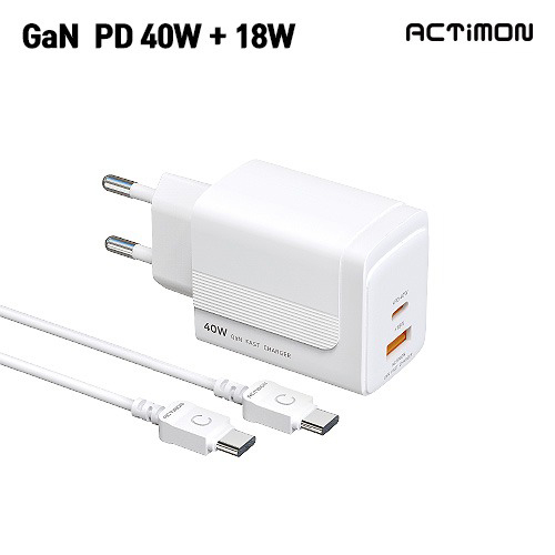[��Ƽ��] GaN PD 40W CŸ�� USB 2��Ʈ �ʰ��� ������ ������ MON-PD40W-CU-T7 - PD C to C