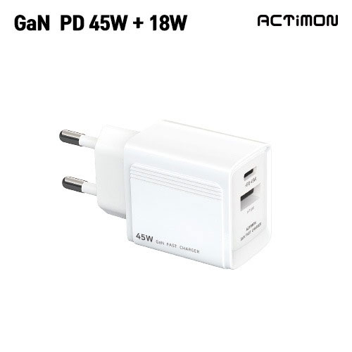 [��Ƽ��] GaN PD 45W CŸ�� USB 2��Ʈ �ʰ��� ������� A-PD45W-CU (���̺� ������)